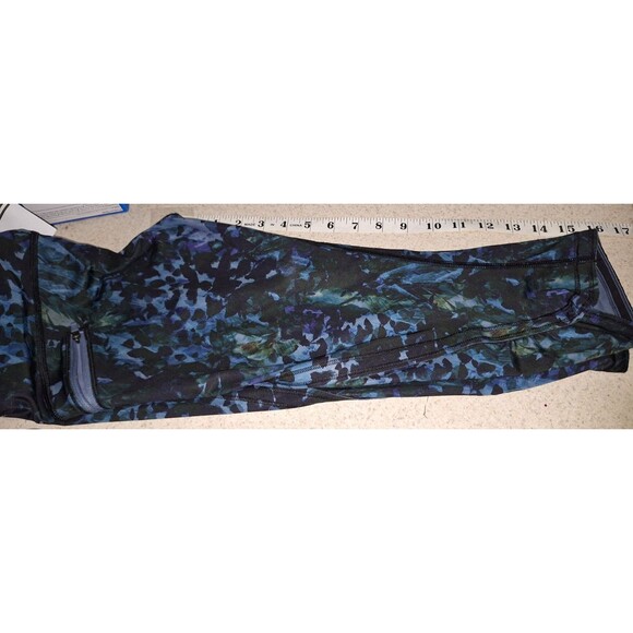 Lululemon Run Top Speed Crop Luxtreme Floral Backdrop Blue Legging XS Yoga - Picture 6 of 7